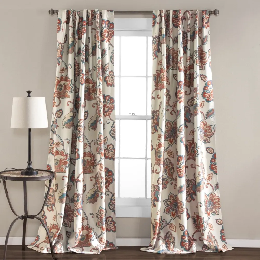 Home Light Filtering Window Curtain Set Display
