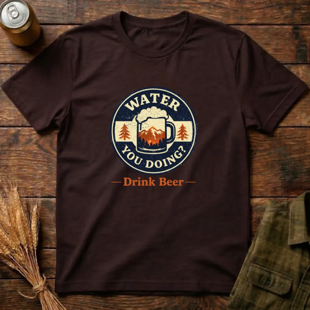 Water You Doing Graphic Cotton T-Shirt