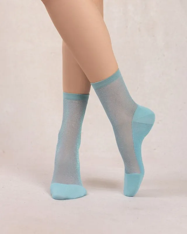Cotton Sheer Ribbed Socks