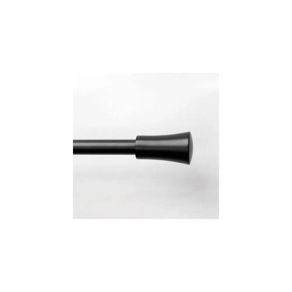 Cylinder Finial Metal Alloy Drapery Rod Set