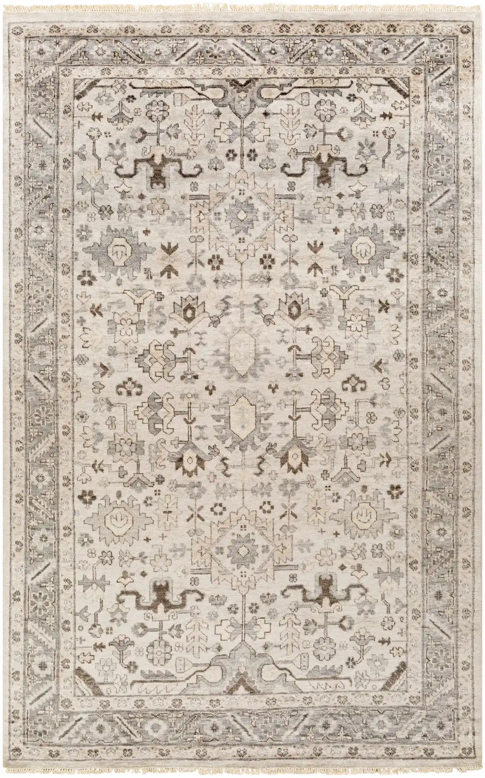 Balanced Traditional Hand Knotted Area Rug