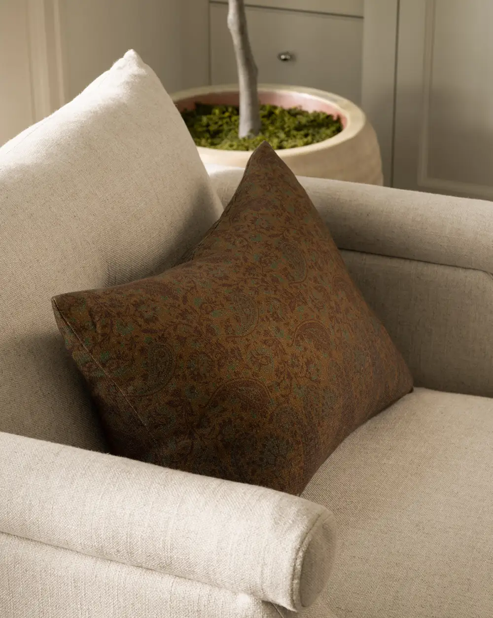 Patterned Cotton Linen Pillow Cover