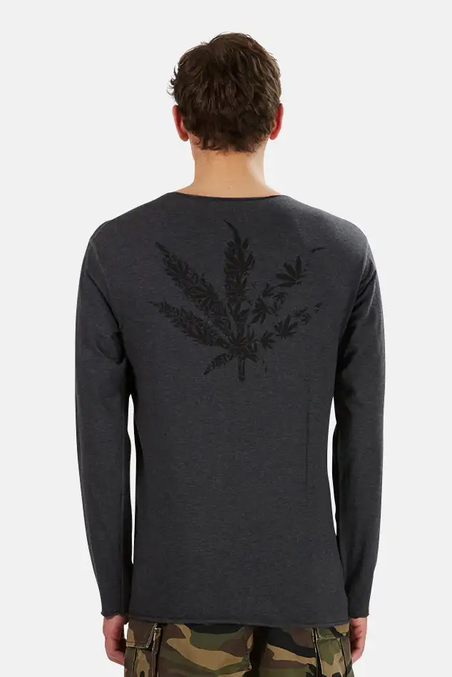 Relaxed Long Sleeve Cotton T-Shirt
