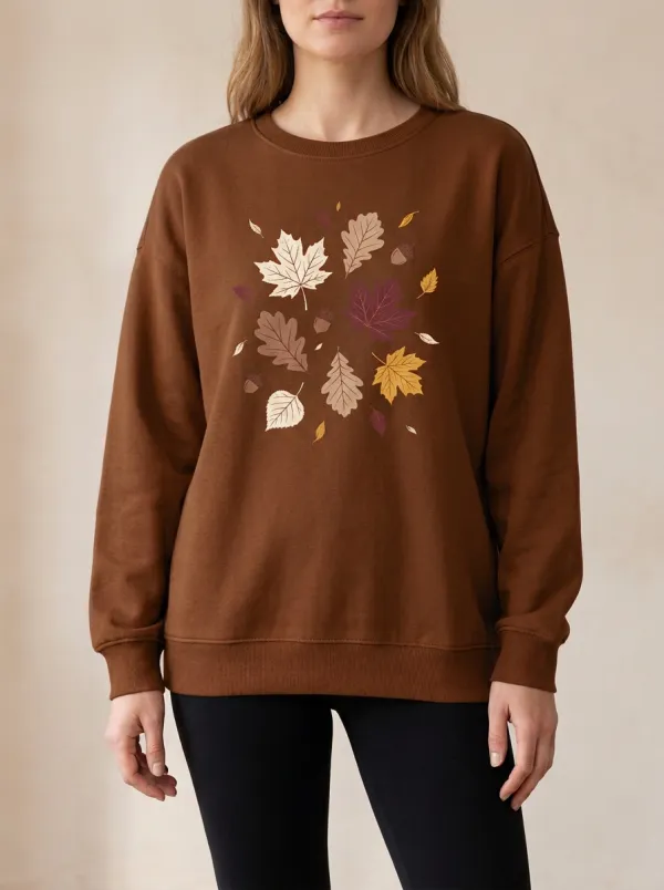 Soft Printed Acorn Graphic Sweatshirt