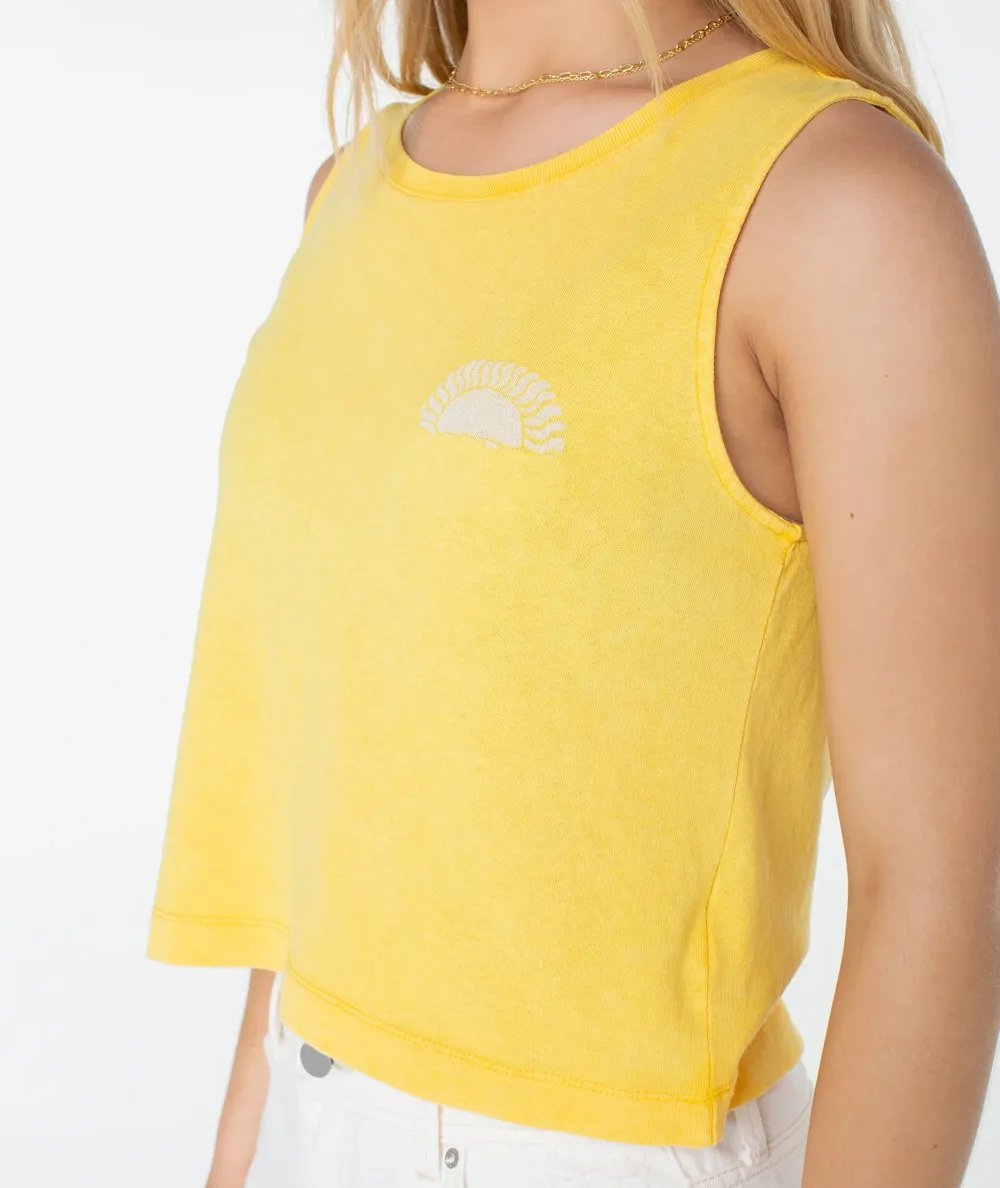 Loose Cartoon Print Round Neck Vest