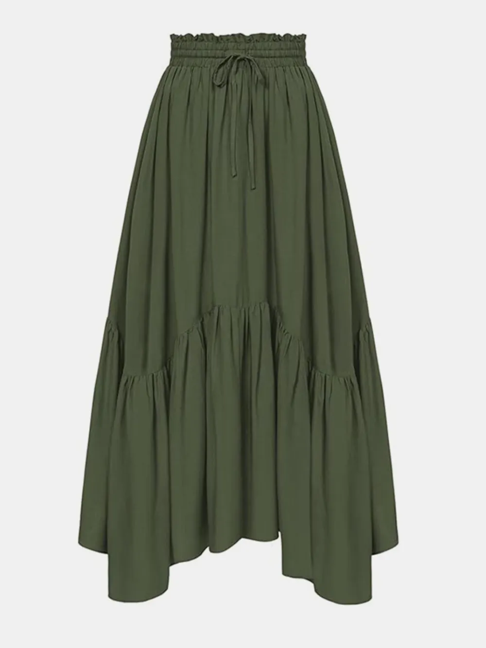 Smooth Ruched Smocked Skirt