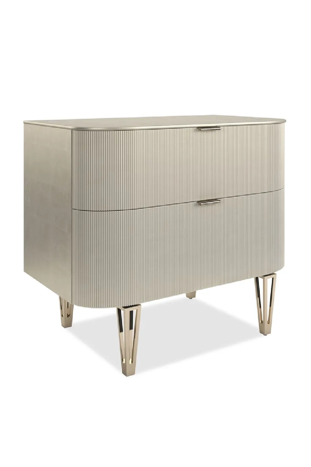 Birch Reeded Drawer Nightstand