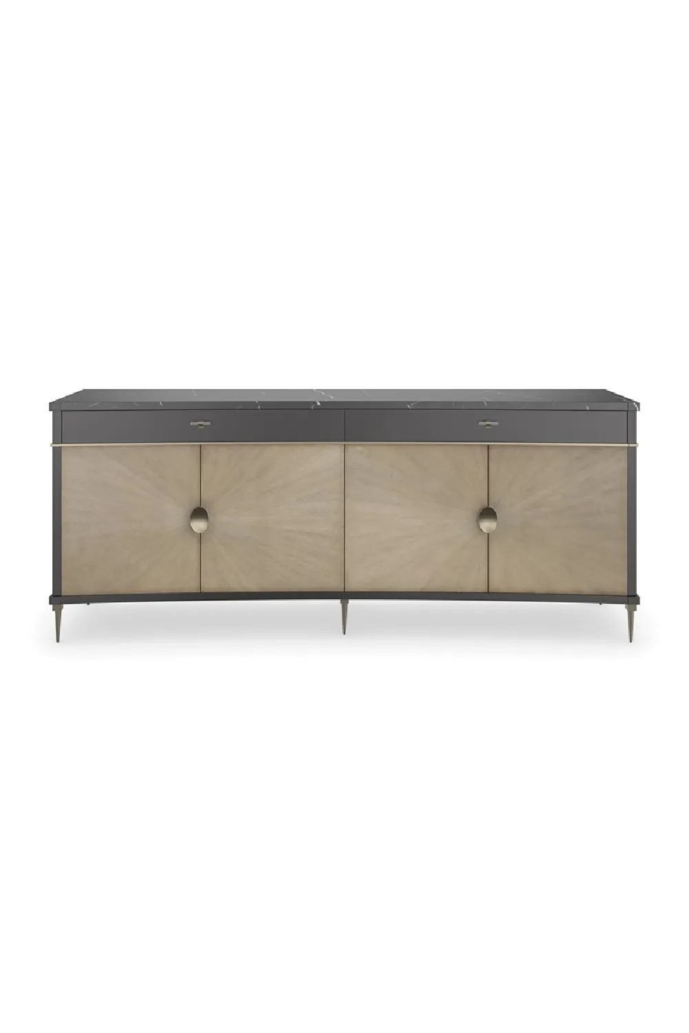 Fluted Marble Top Sideboard