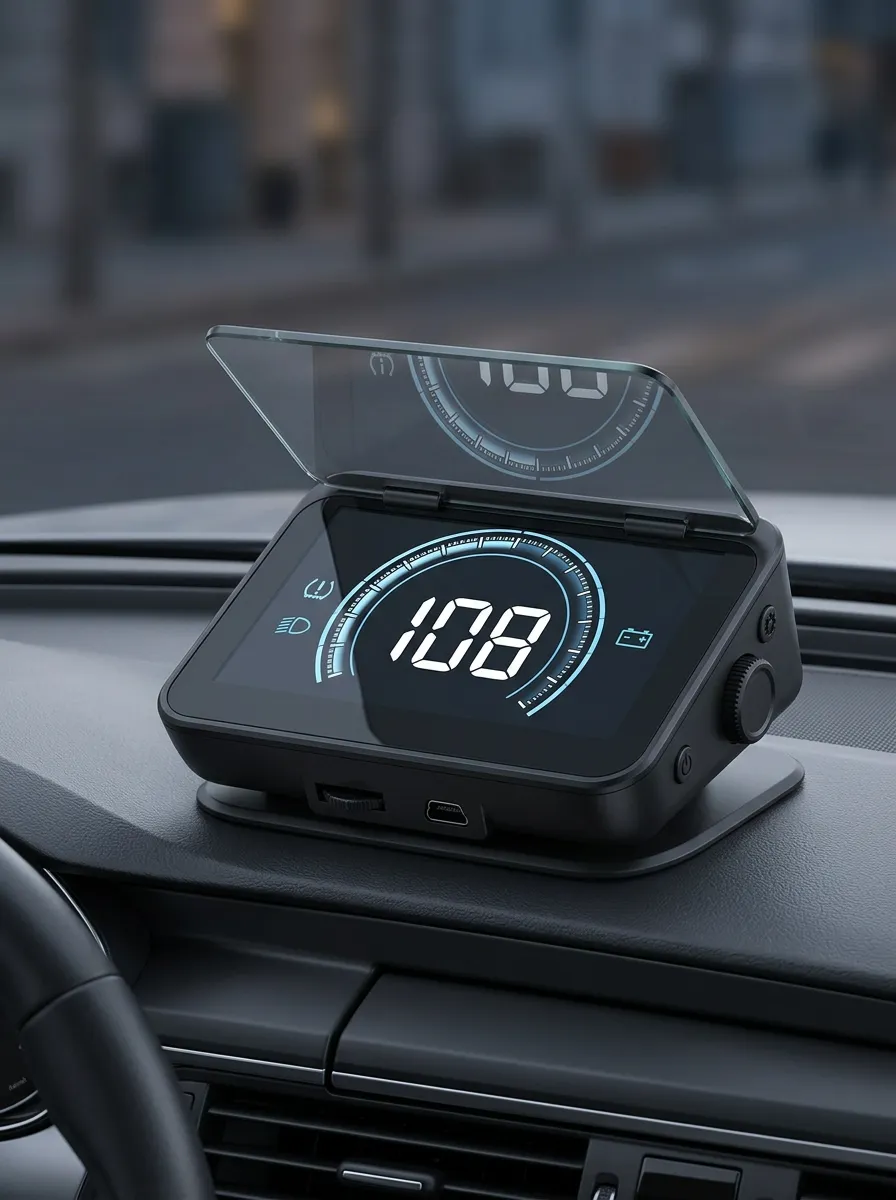 Compact Projection Dashboard Digital-Speedometer Car HUD Display