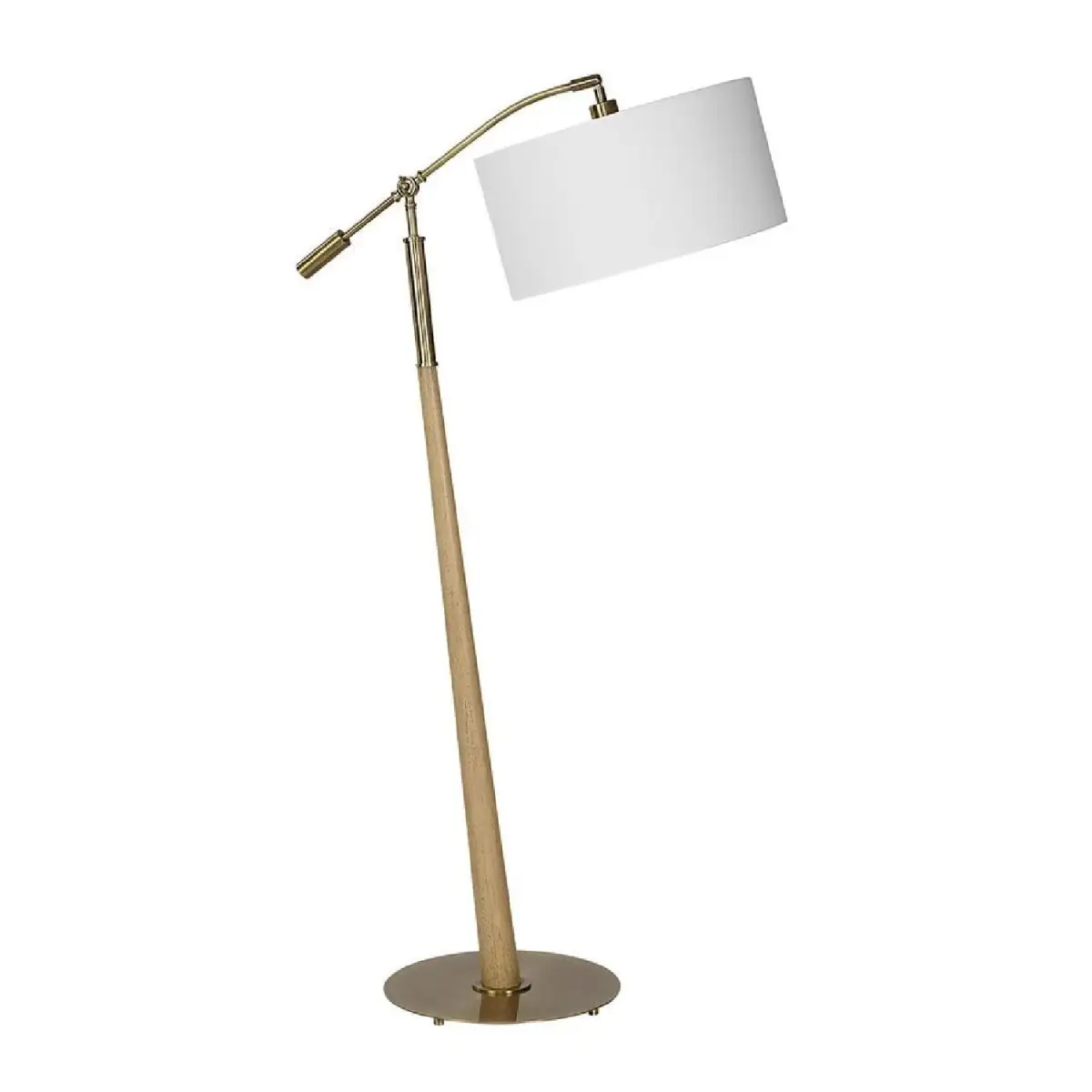 Wooden Tapered Adjustable Floor Lamp