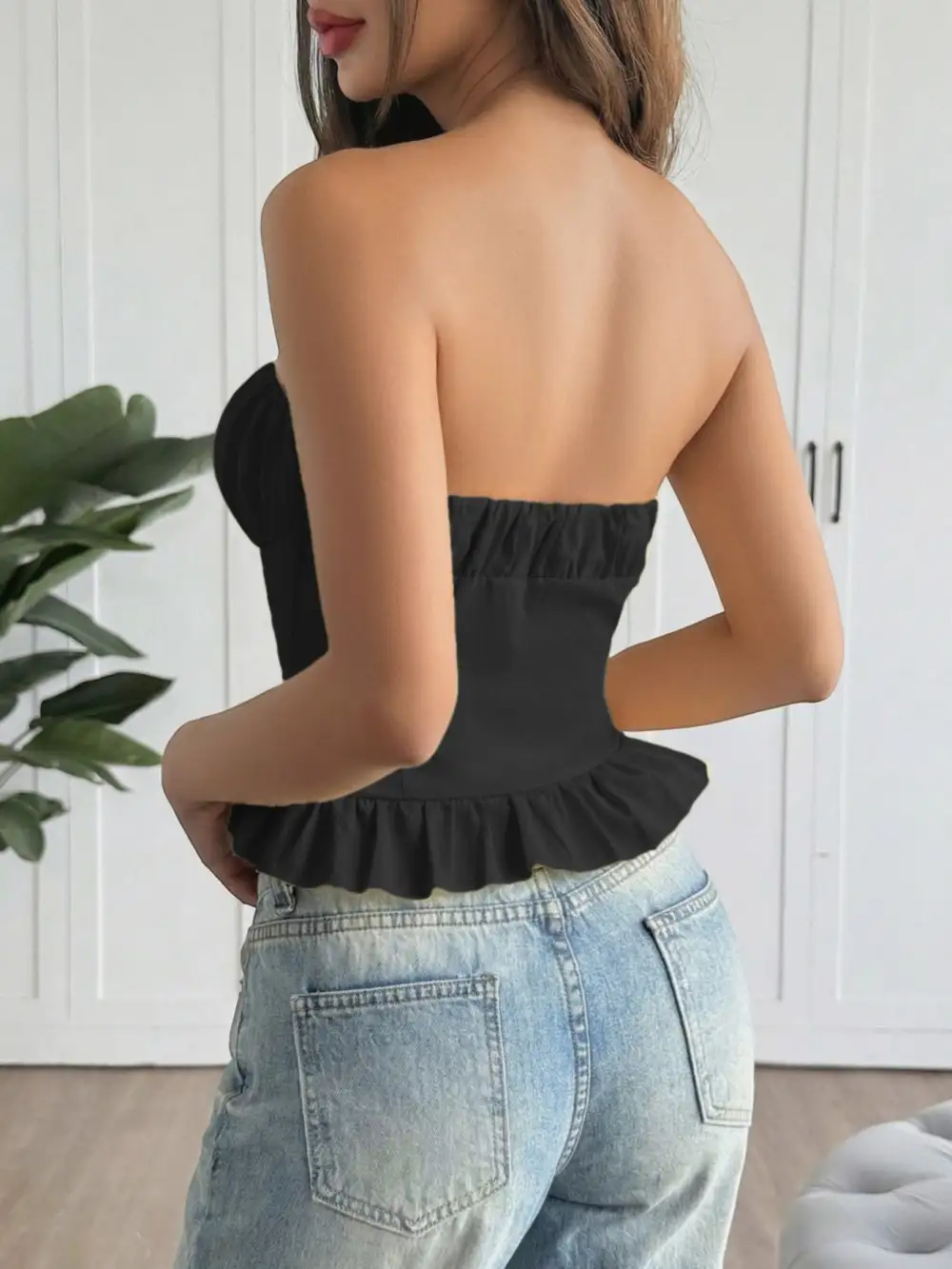Ruffled Tube Top