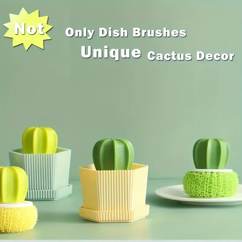 Cactus Dish Scrubber Set