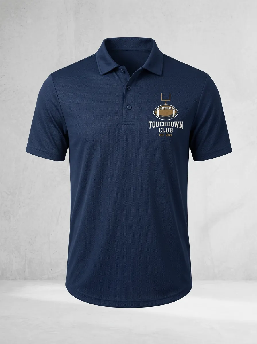 Football Inspired Casual Polo Shirt