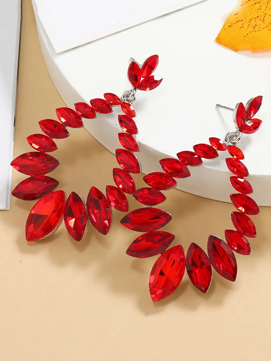 Lustrous Statement Accent Earrings