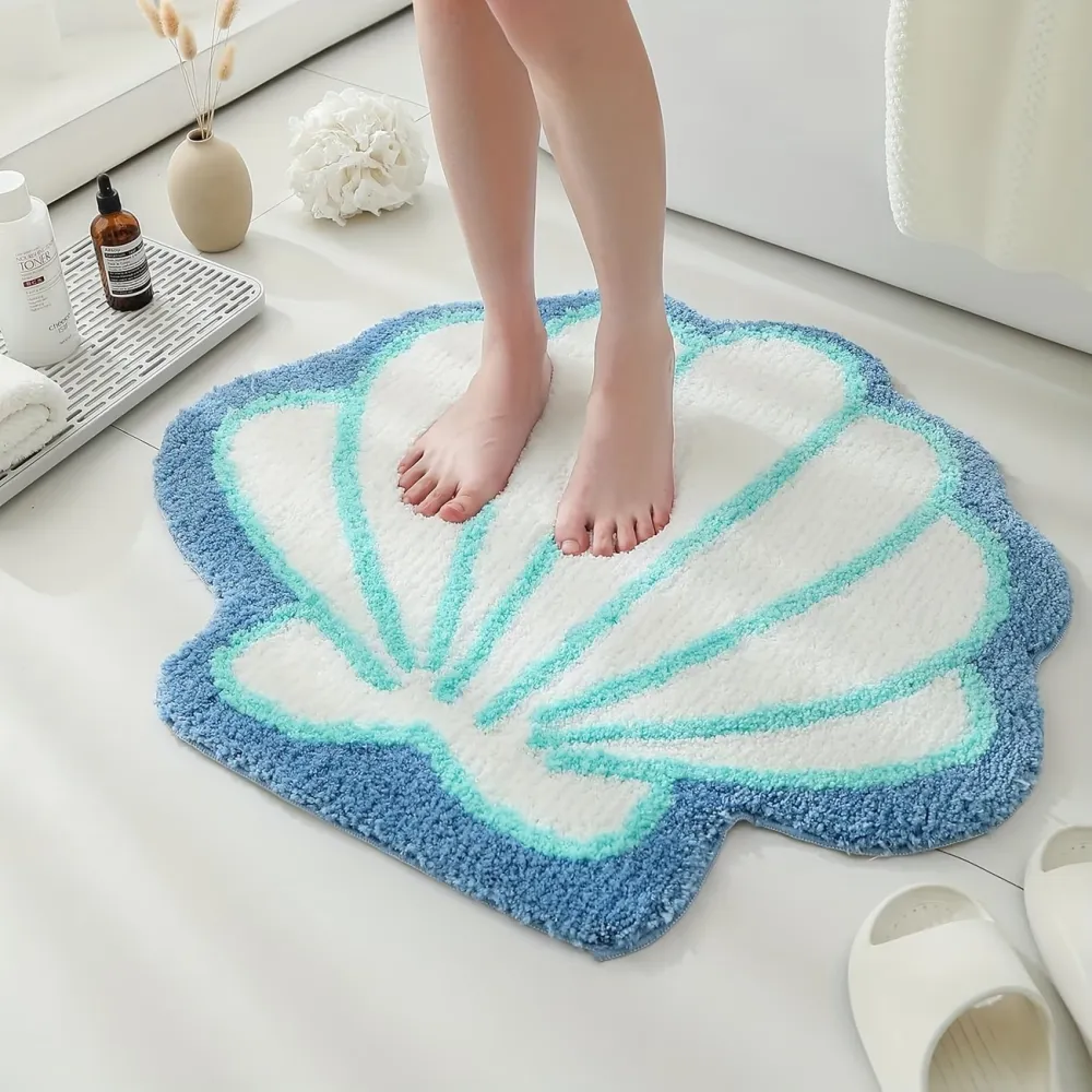Cute Seashell Bath Mat