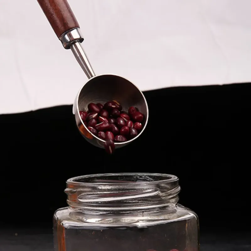 Wooden Handle Coffee Scoop