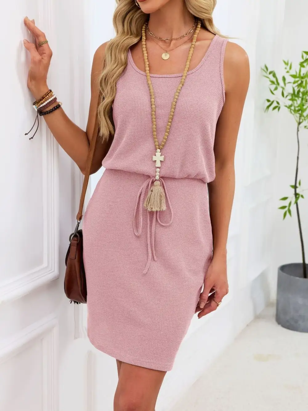 Sleeveless Knit Casual Dress