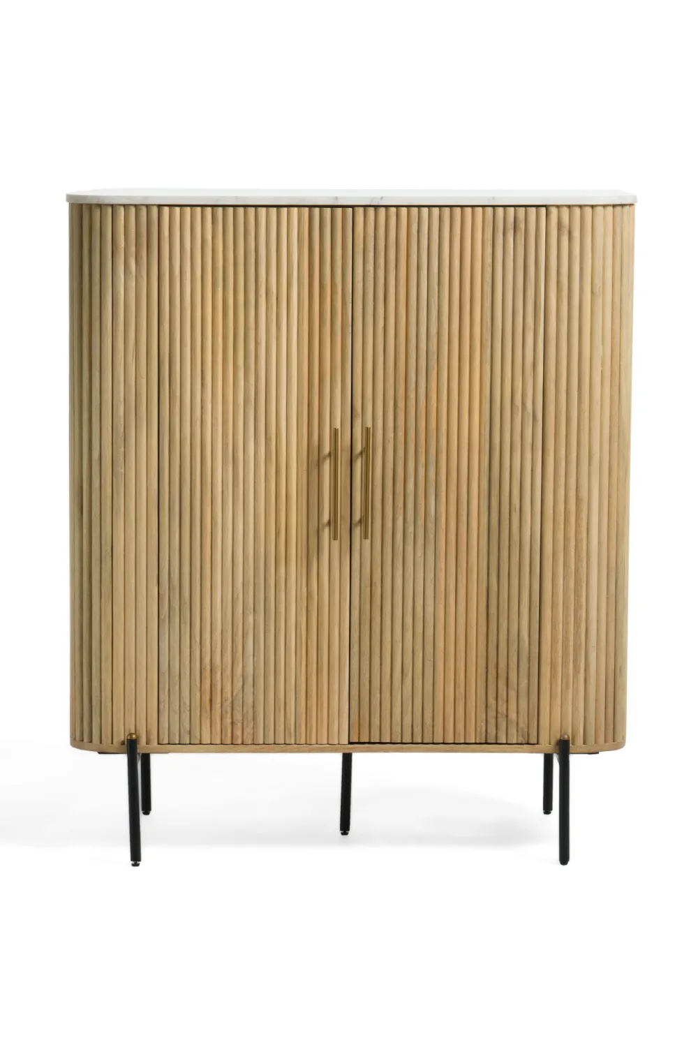 Mango Wood Two-Door Tall Sideboard