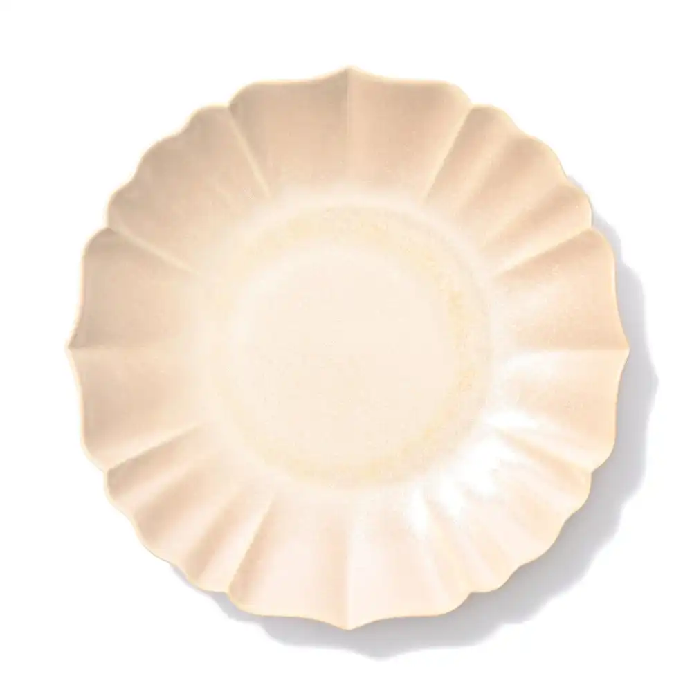 Crystalline Glaze Deep Plate Light for Dessert Serving