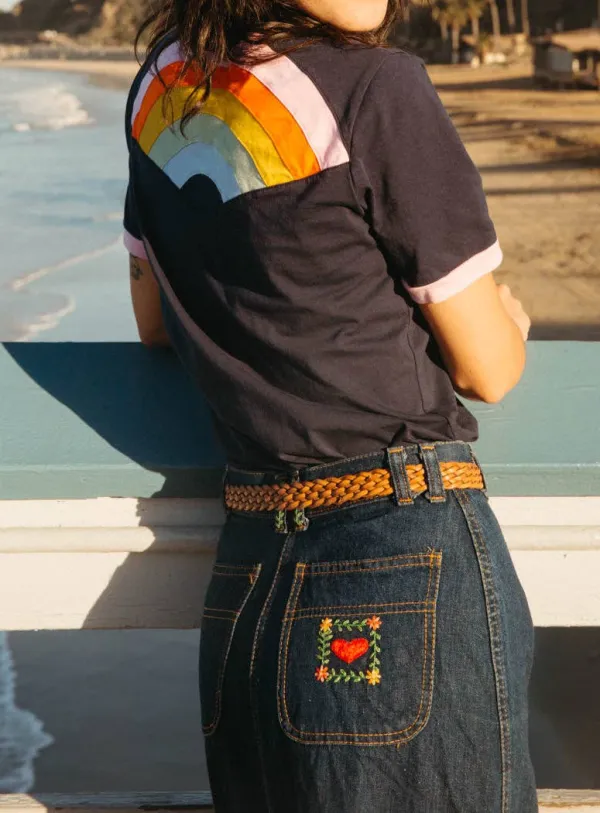 Rainbow Ringer Graphic T-Shirt