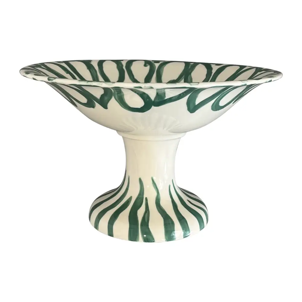 Coastal-Inspired Stoneware Fruit Bowl Stand