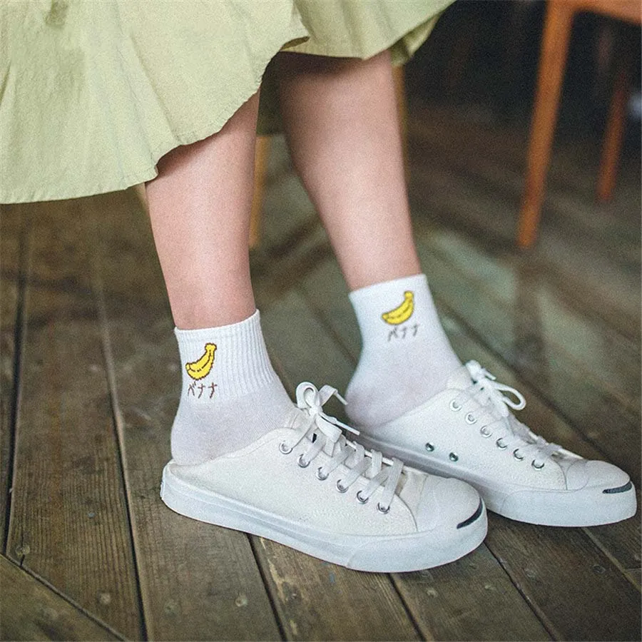 Fruit Pattern Crew Socks