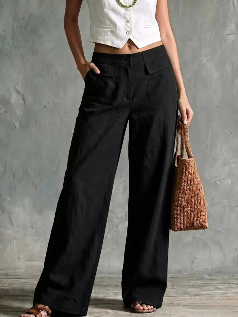 Full Size Wide Leg Pants Plus Size