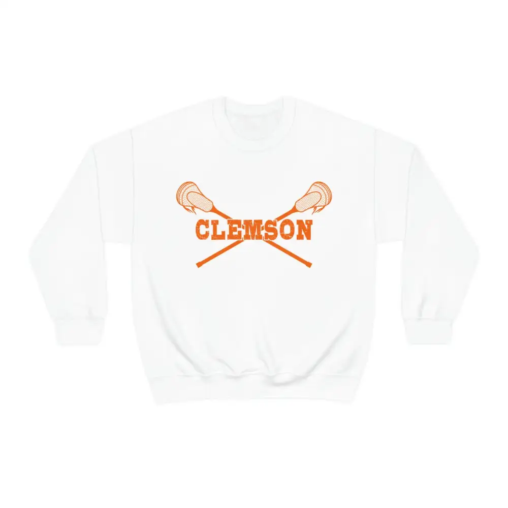 Crossed Sticks Lacrosse Graphic Crewneck Sweatshirt