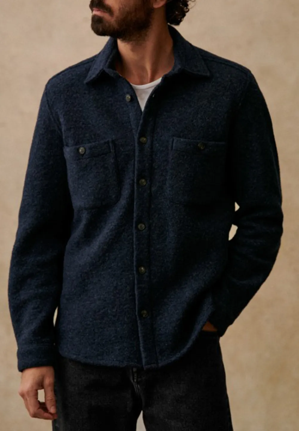 Olive Green Two Chest Pocket Long Sleeve Shirt