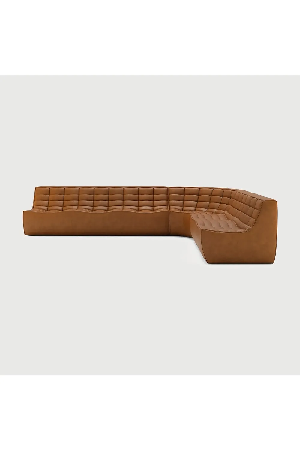 Minimal Modular Leather Sofa