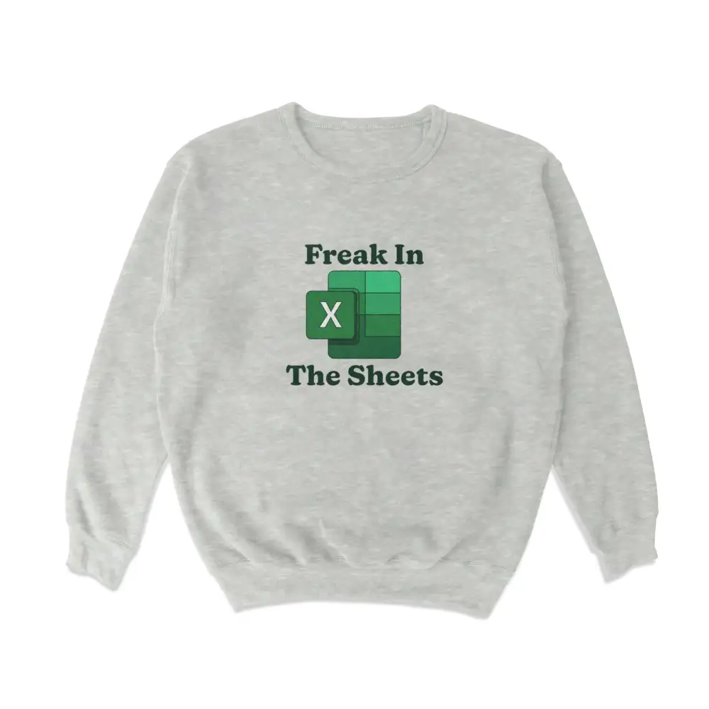 Funny Spreadsheet Print Casual Sweatshirt