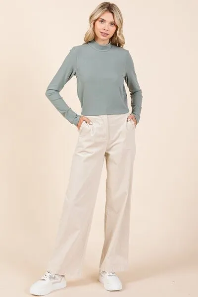 Corduroy Back Elastic Waist Pants