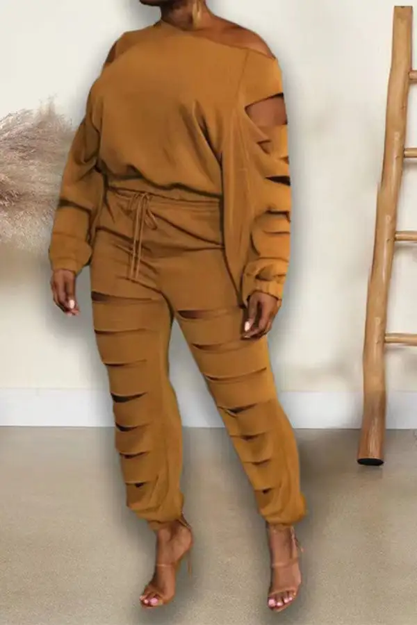 Burn-Out Stylish Pant Suit