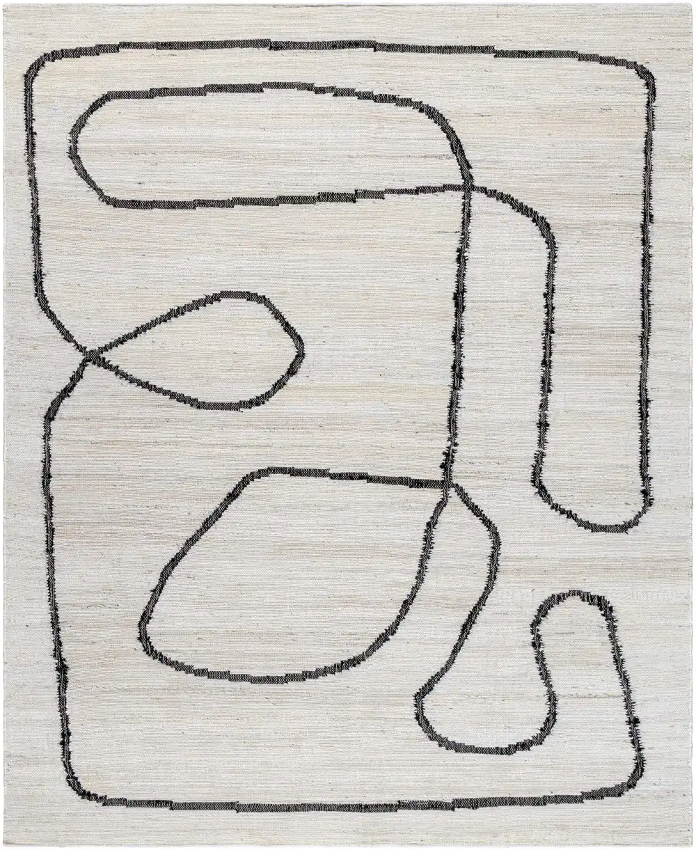 Layered Contemporary Jute Area Rug