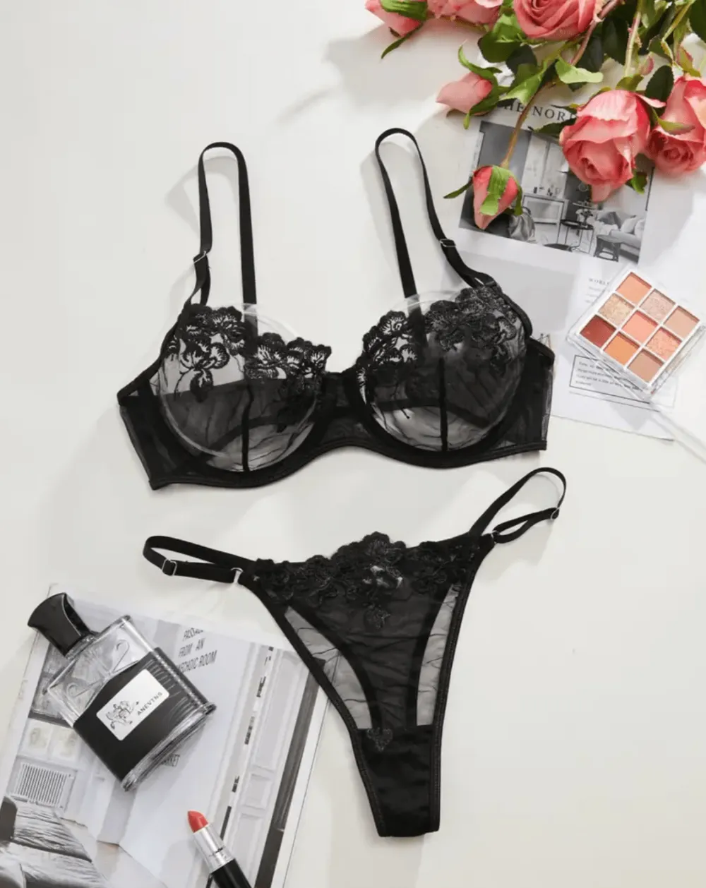 Refined Sheer Lingerie Set