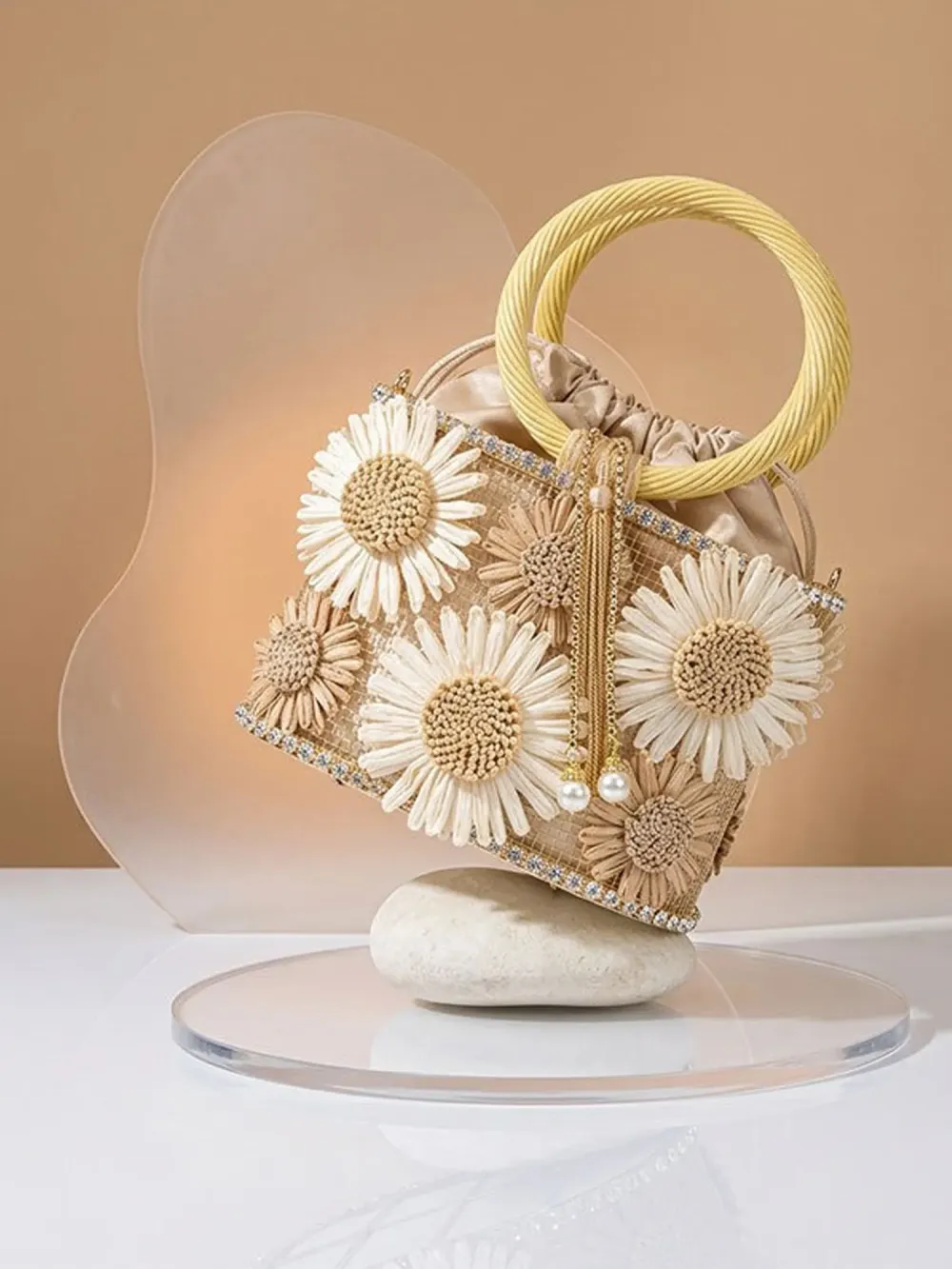 Clara Daisy Rhinestone Handbag