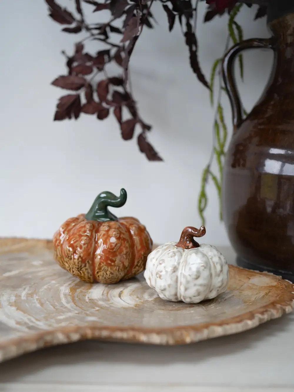 Stoneware Knobbly Pumpkin Ornament