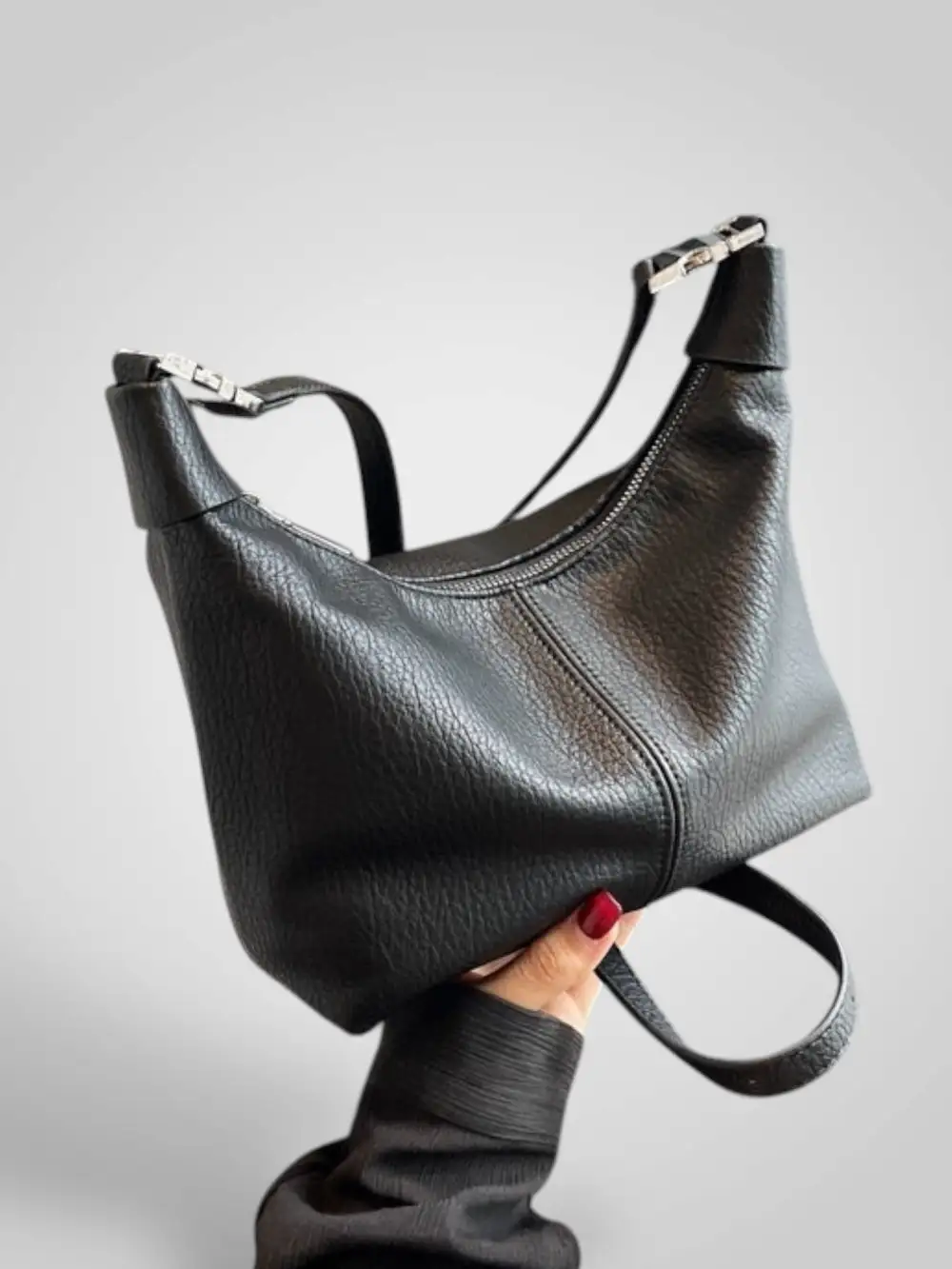 Crescent Suede Handbag
