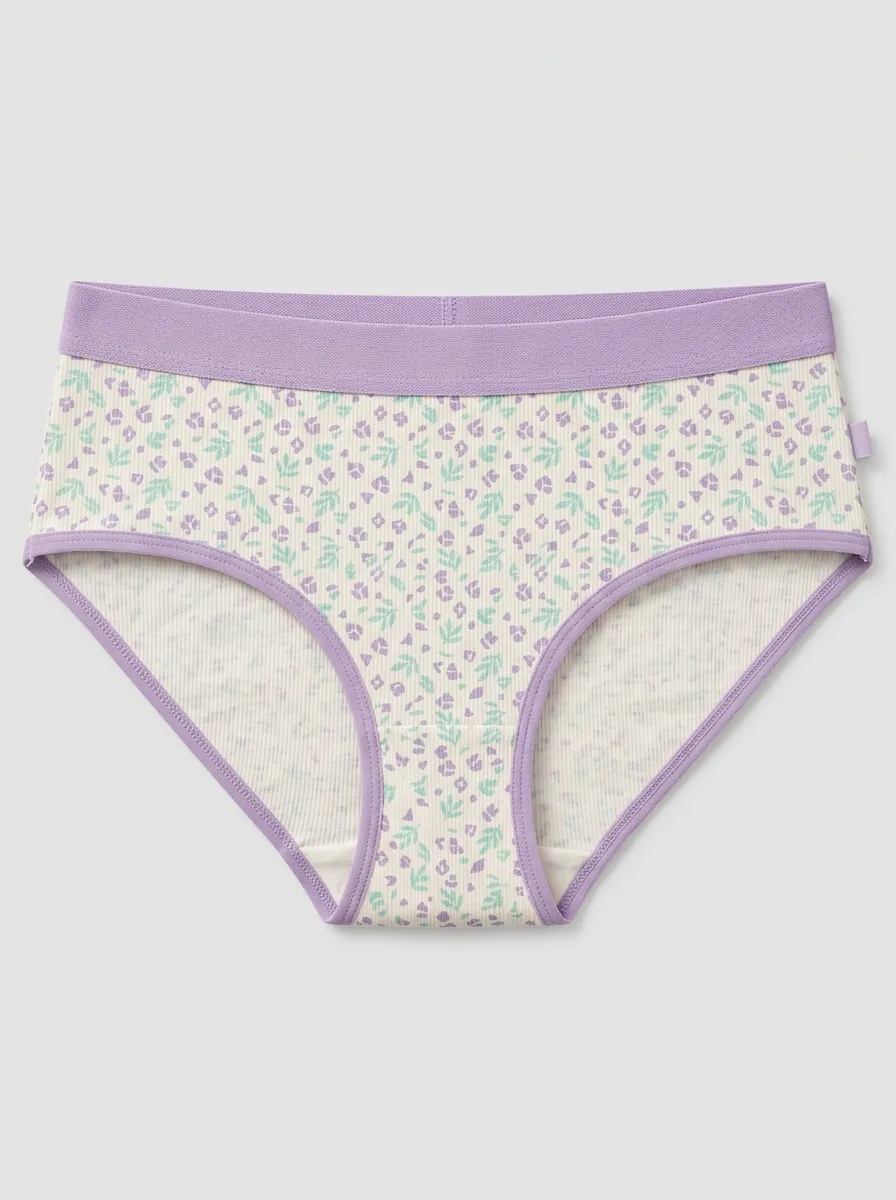 Women's Leaf Floral Printed Briefs