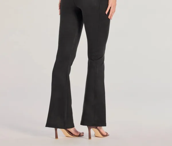 Black High-Waist Wide-Leg Pants