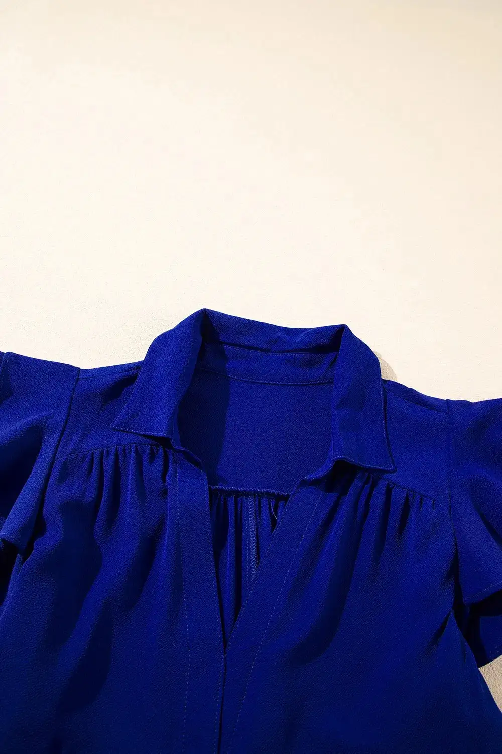 Easy Tie Detail Ruffle Trim Dress