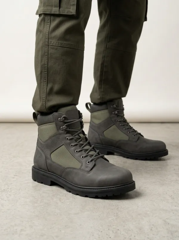Unisex Everyday Outdoor Enthusiast Topographic Pattern Print Work Boots