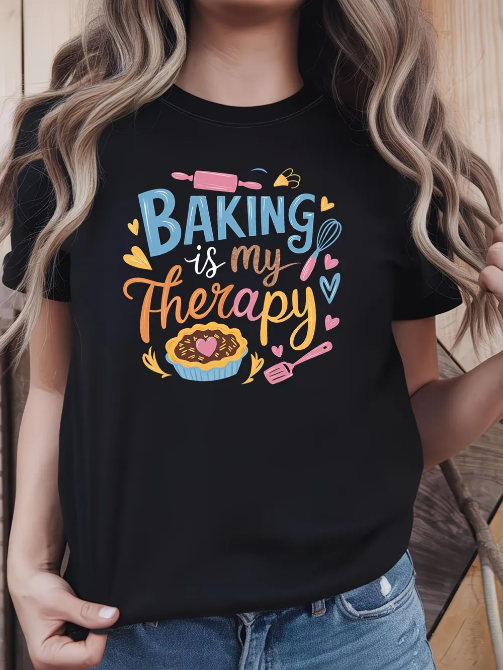 Colorful Baking Lover Casual T-Shirt