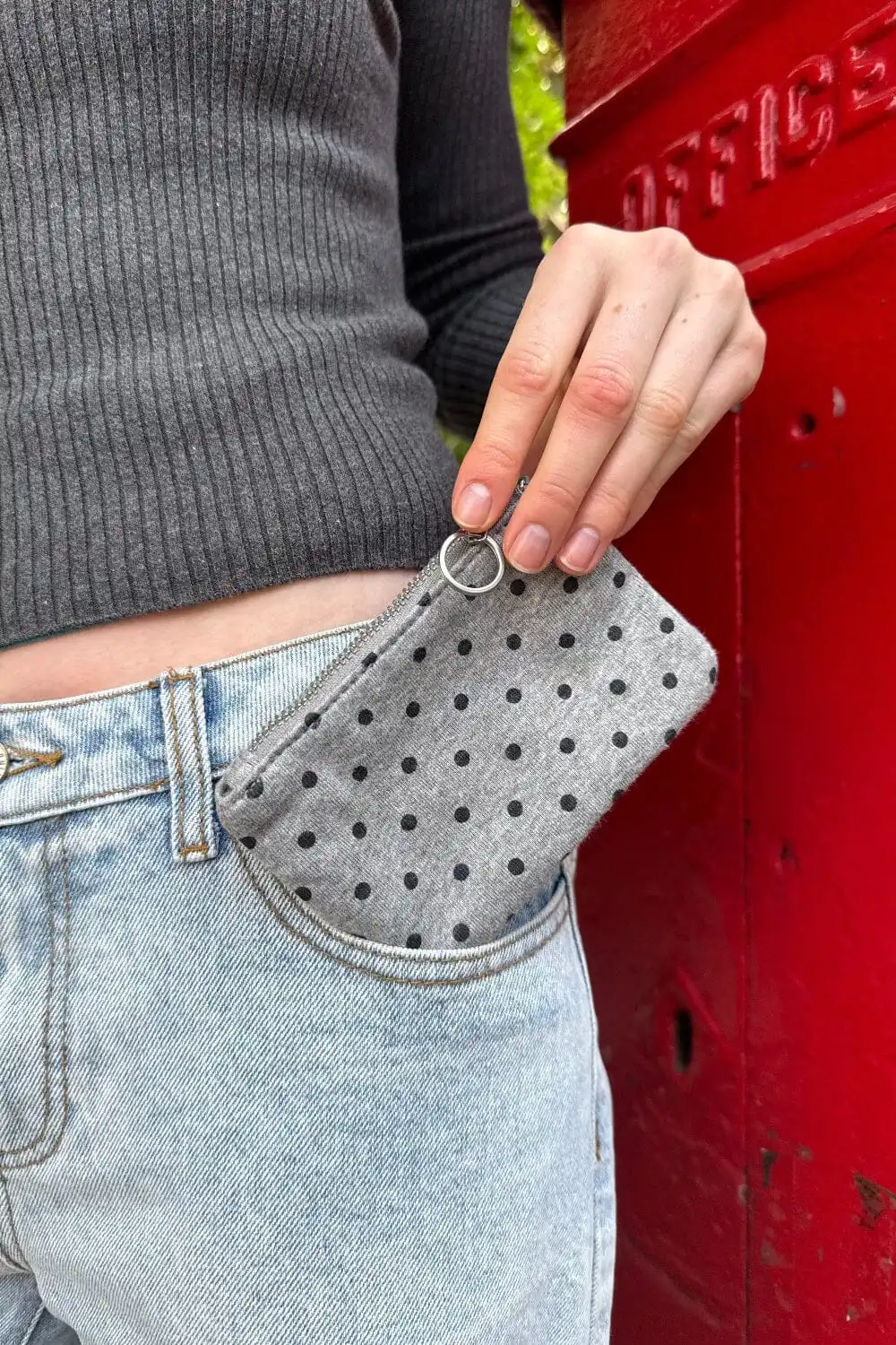 Women’s Black Polka Dot Coin Purse