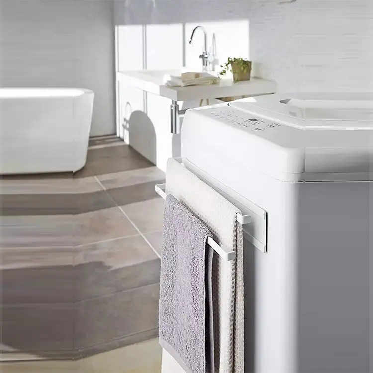 Magnetic Double Tissue Towel Holder White