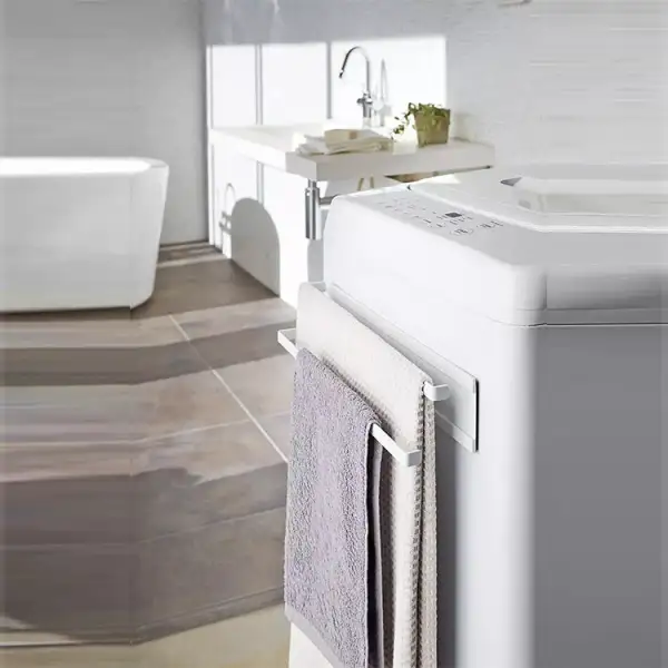Magnetic Double Tissue Towel Holder White