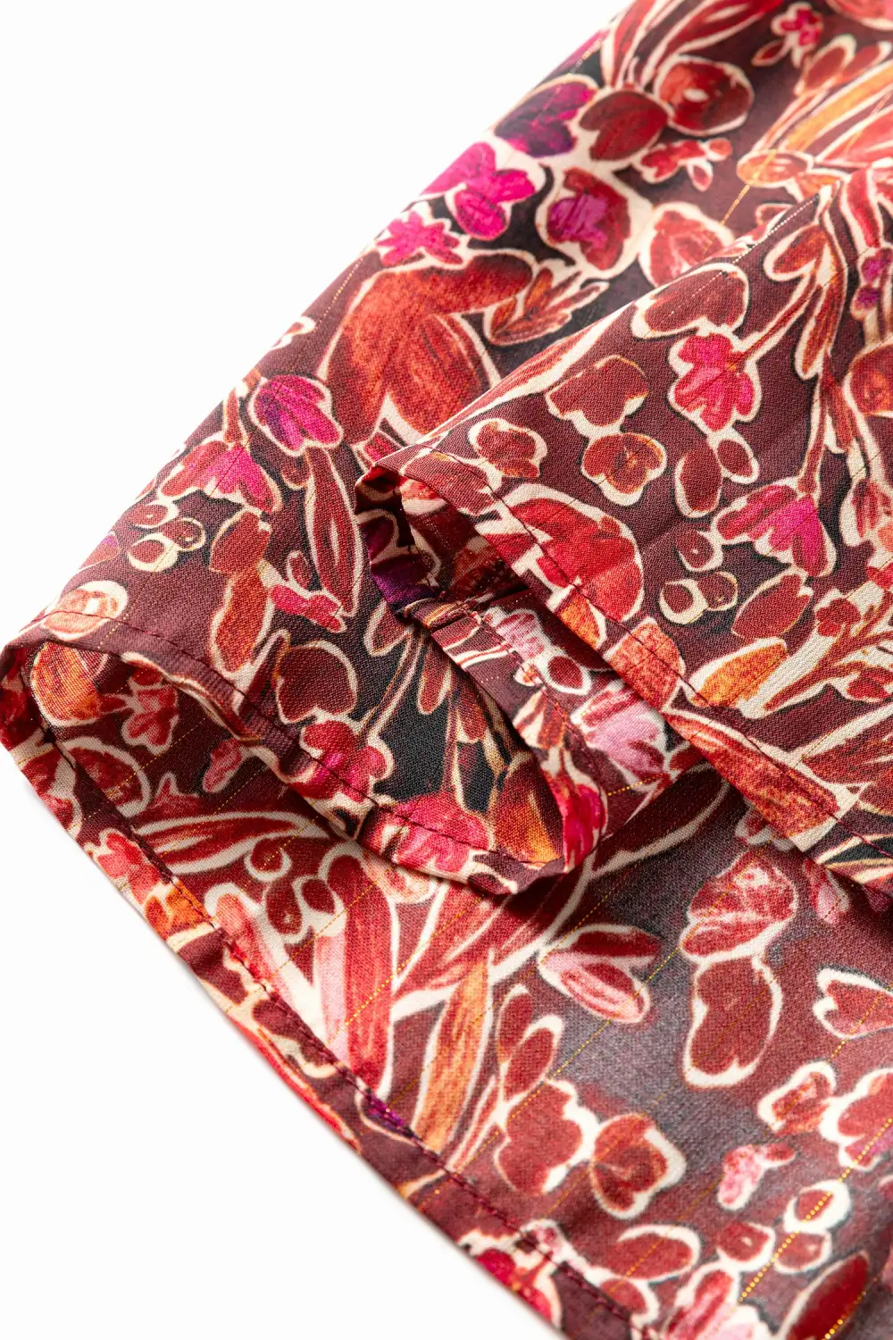 Floral Printed High Neck Mini Dress