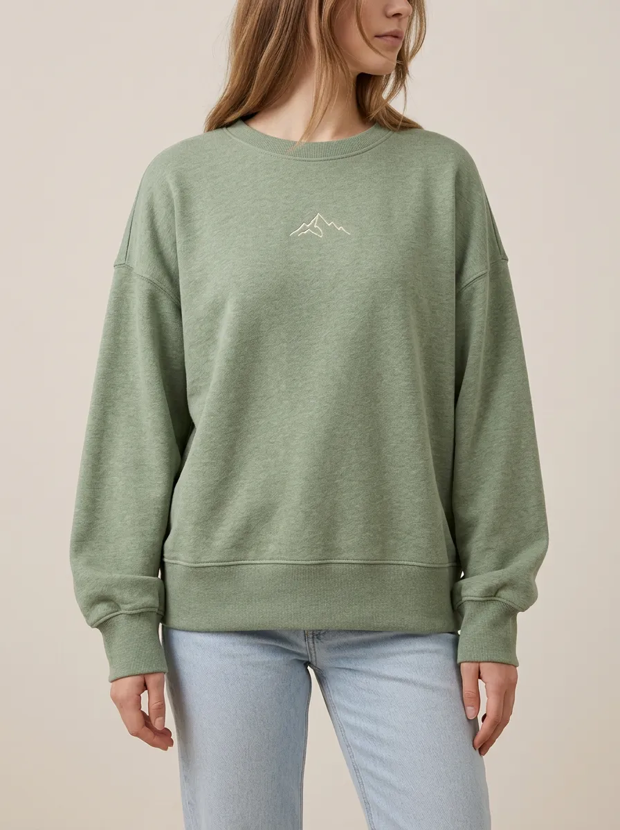 Women's Mountain Line-Art Printed Sweatshirt