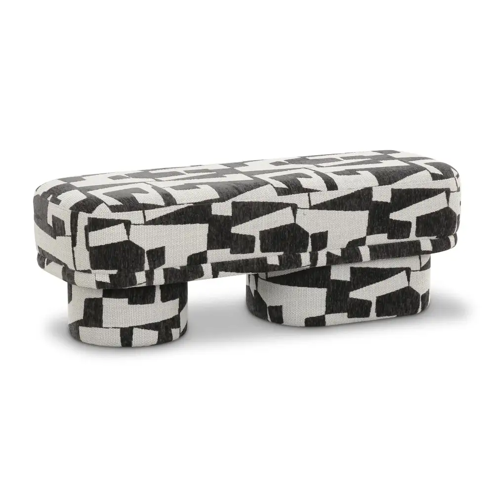 Upholstered Jacquard Bench