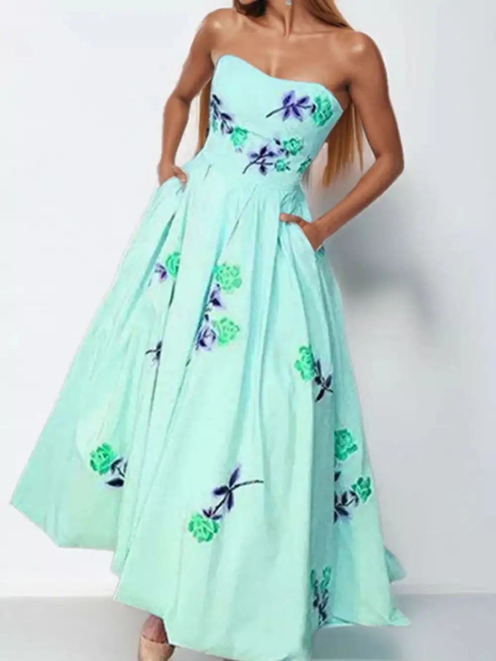 Refined Floral Maxi Dress